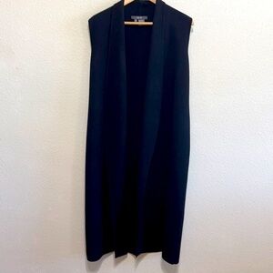 Per Se Black Long Coat Cardigan